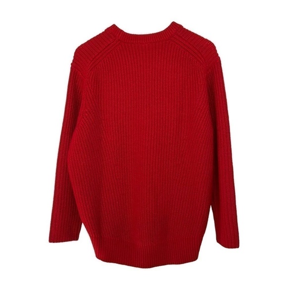 Athleta Cascades Cocoon Crew Neck Sweater Wool Blend Red Size S NWT - Picture 5 of 13